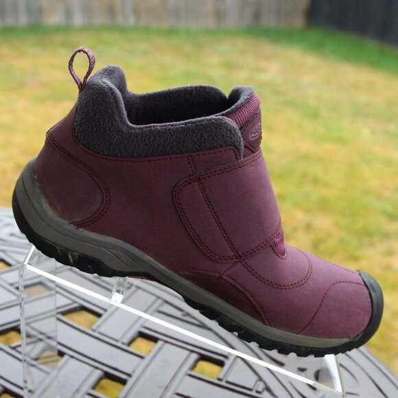 Keen Dry Waterproof Purple Gray Hiking Boots Style 1020134 -  Big Kid Size 6 - Picture 5 of 12